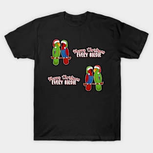 Funny Eclectus Merry Christmas Every birdie T-Shirt